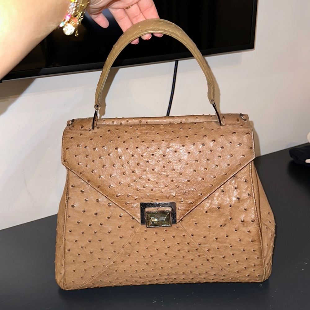 Kara Ross Ostrich Handle Bag
